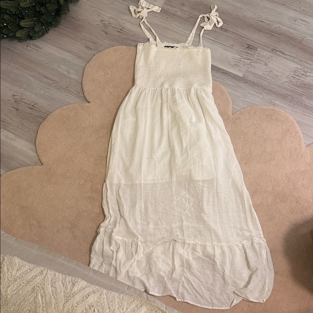 Off white maxi dress with tie straps